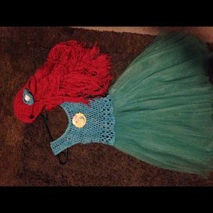 Ariel homemade crocheted play Dress up